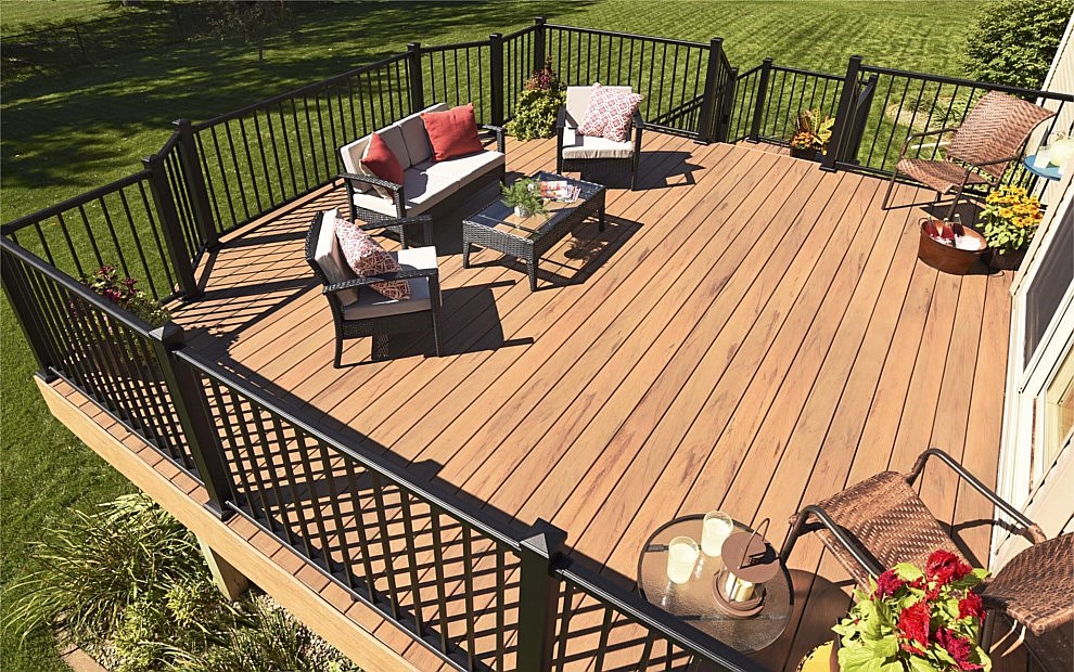 Aluminum Deck Railing -TimberTech-Pro-Legacy-Collection-Tigerwood-Composite-Decking