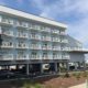 White Aluminum Balcony Railing on the side of the building at the Fairfield Inn at Ocean City Maryland 2