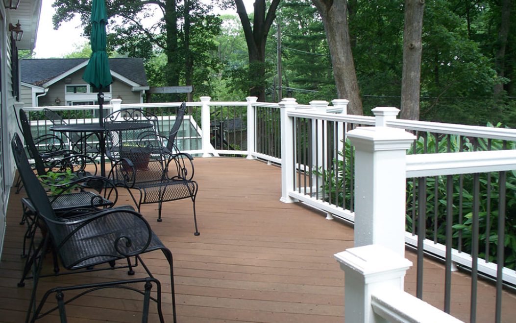 13-White Composite Railing with Bronze aluminum balusters