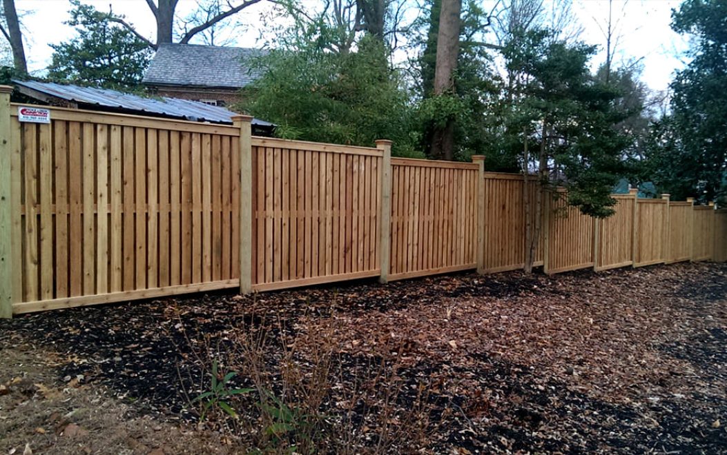 6-PRIVACY - Cedar Board on Board Privacy Fence with Fascia Board Top and Bottom