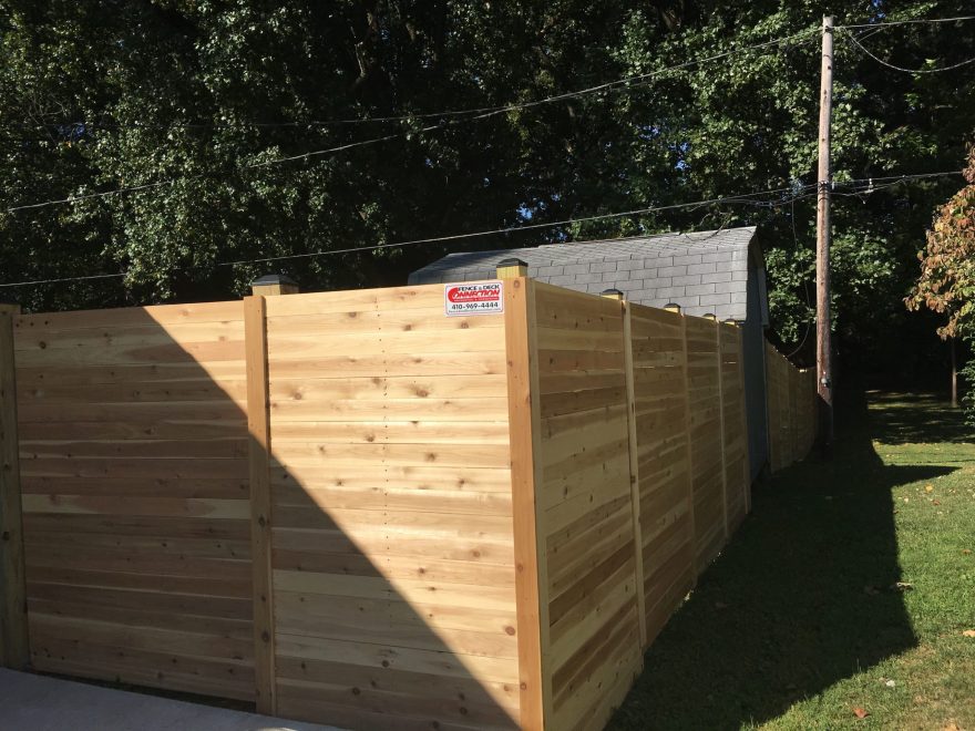 6 foot Cedar Horizontal Privacy Fencing with 1x4 pickets