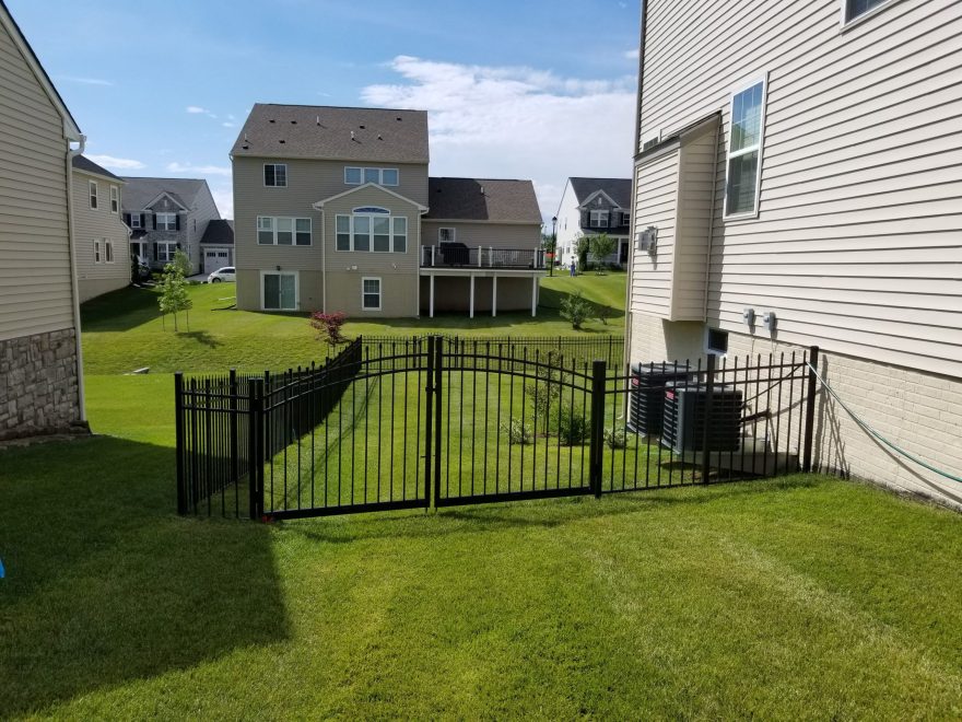 Alumi-Guard Belmont 3 Rail Aluminum Fence with double gate in Perry Hall MD