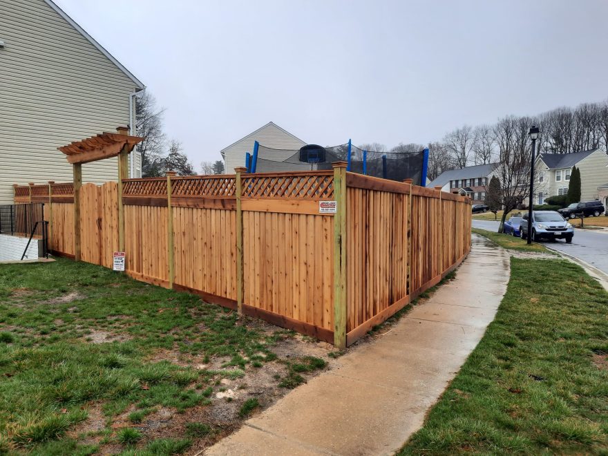 Board on batten style with 1x6 top and bottom fascia and new england post caps