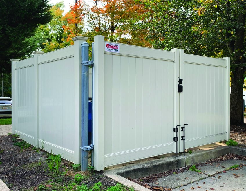 PVC Dumpster Enclosure