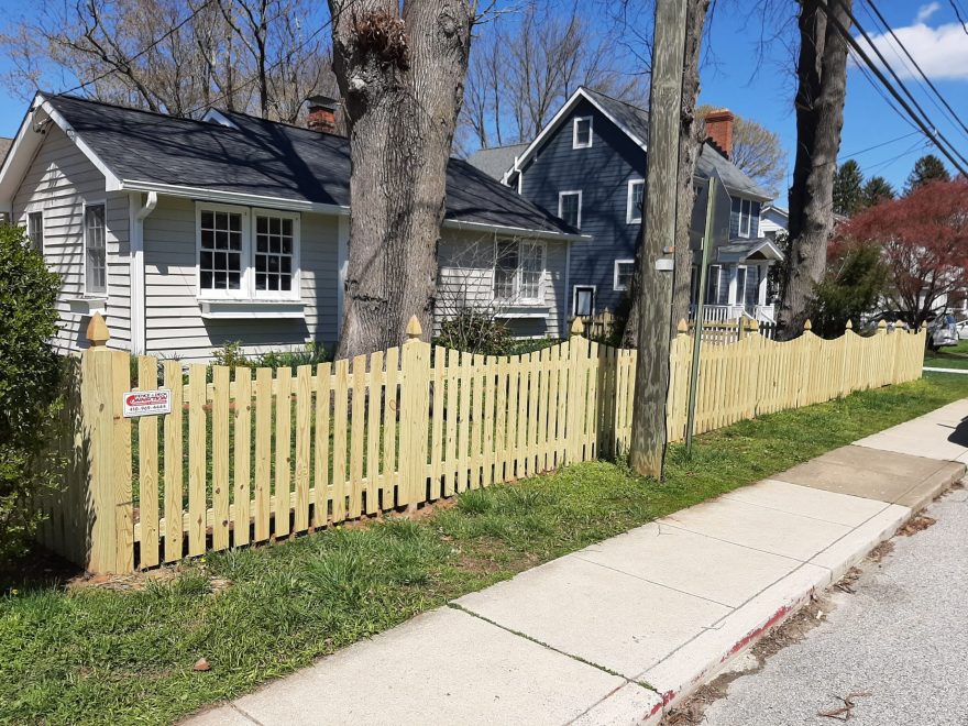 Pressure Treated Spaced Picket Fence with Dip & French Gothin Posts