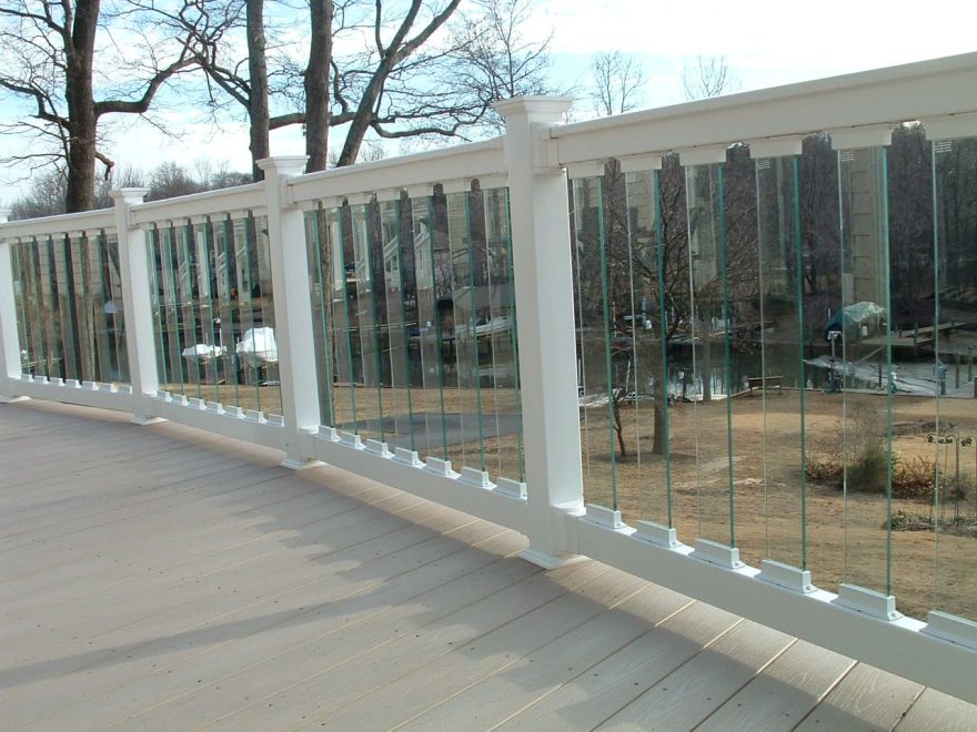 Vinyl Railing with Glass Inserts